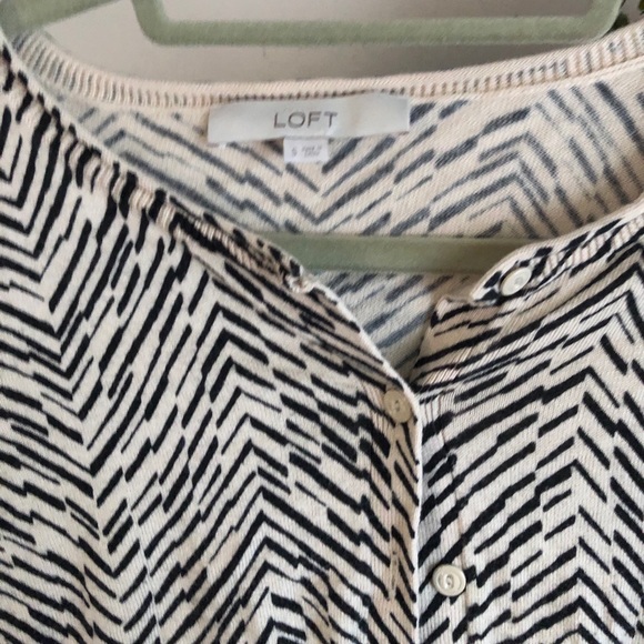 Loft Black and white herringbone Cardigan - Picture 3 of 4